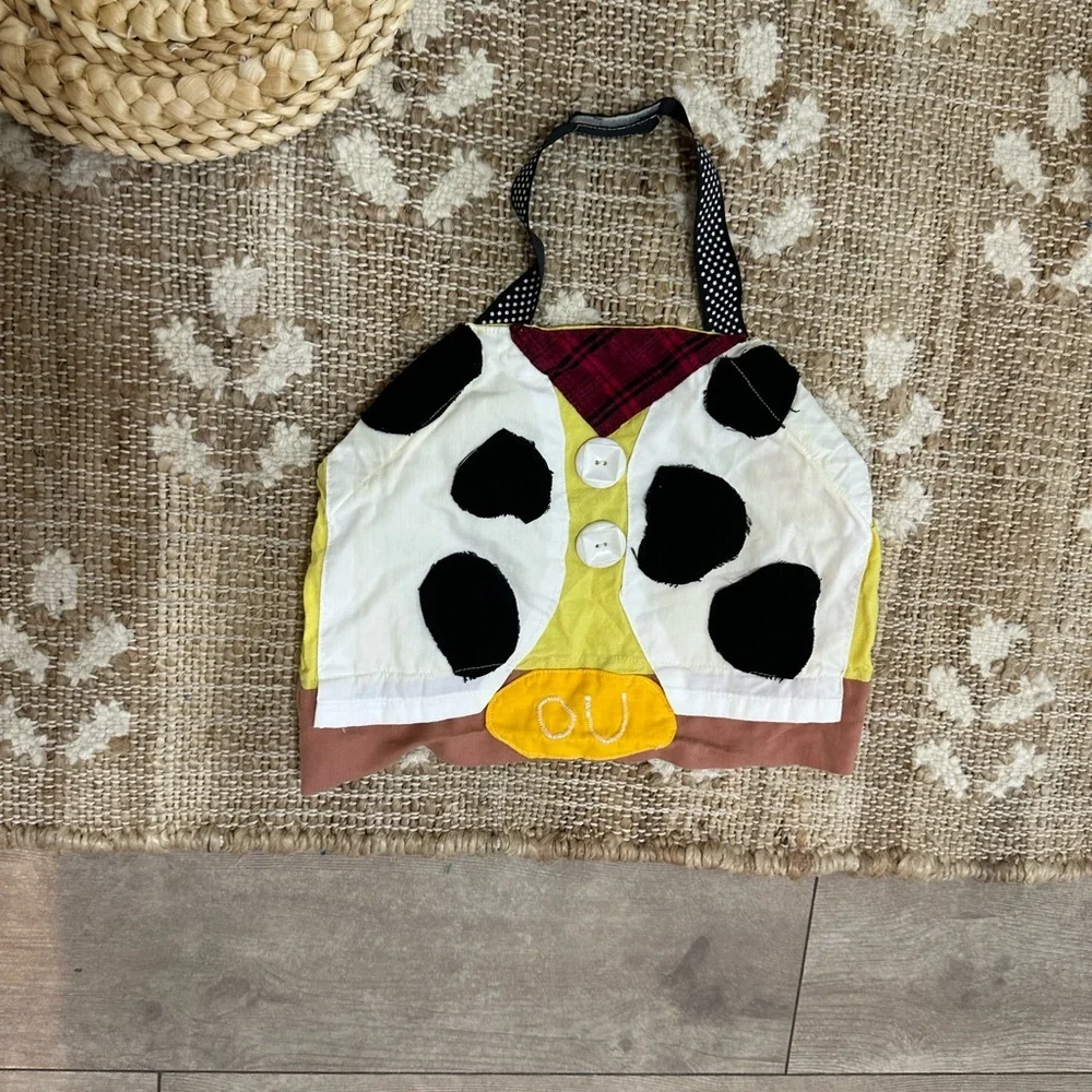 Handmade Baby Cow Print Apron for Newborn Photos / Halloween Costume